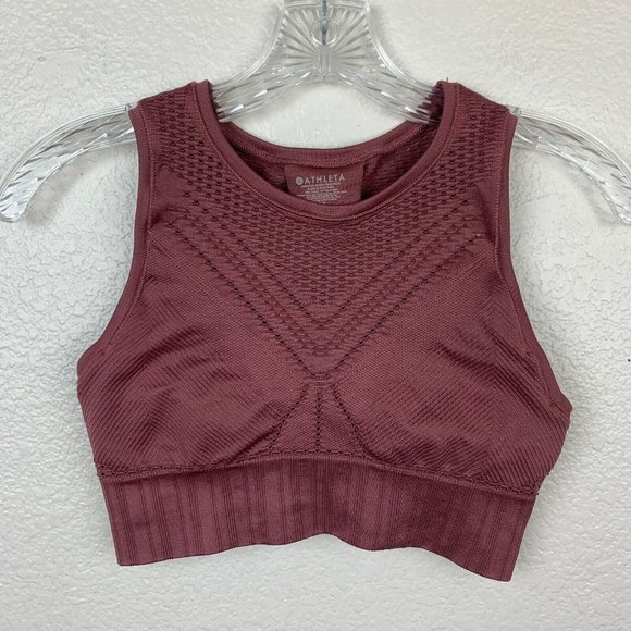 Athleta Other - Athleta Trophy Bralette Sports Bra Extra Small Pink Crushed Berry Seamless